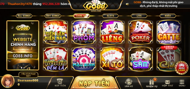 Game bài Go88 - thiên đường game bài đổi thưởng